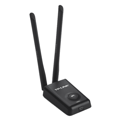 Adaptador USB Wi-Fi / Alta Potencia / 300 Mbps / 2.4 GHz / 2 Antenas 5 dBi / Cable 1.5 m