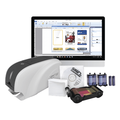 Kit Impresora Tarjetas PVC / Doble Cara / Ethernet / Codificación Inteligente / UV / 23 seg Color / 5 seg Mono