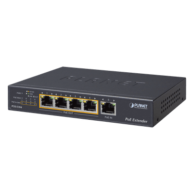 Extensor PoE / 65W Ultra PoE / 4 Puertos Gigabit / 200 m / 656 ft / 10 Gbps Switch