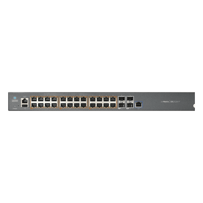 Switch Capa 3 / 28 Puertos / 24 PoE Gigabit 802.3af/at / 4 SFP+ / 128 Gbps / Administración en la Nube