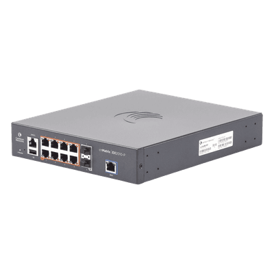 Switch Capa 3 / 10 Puertos / 8 PoE Gigabit 802.3af/at / 2 SFP / 20 Gbps Rendimiento / Administración en la Nube