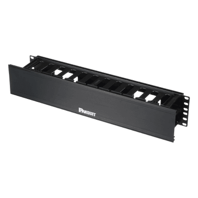 Organizador de Cables Horizontal / 2UR / 19in / Frontal con Tapa Extendida / ABS