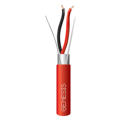 Cable para Alarmas de Incendio / 2x16 AWG / Blindado / Riser FPLR / 305 m (1000.7 ft) / PVC Rojo