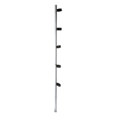 Poste de esquina / Tubo acero galvanizado G60 / 5 aisladores / 1.20 m (3.94 ft) / Resistencia dieléctrica 18 kV