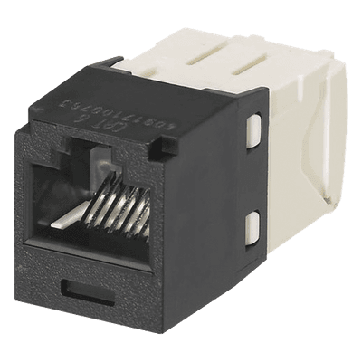 Jack RJ45 / Cat 6 / Mini-Com TG / Sin herramienta de impacto / 8P8C / Negro