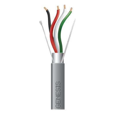 Cable para Alarma / 2 Pares 18 AWG / Bobina 305 m (1000 ft) / Blindado / Riser / Gris