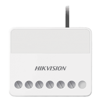 Relevador Inalámbrico / 1 Entrada Alarma 24 h / 1 Salida 0-36 Vcc 5 A / 433 MHz Bidireccional / AES-128 / LED de Estado