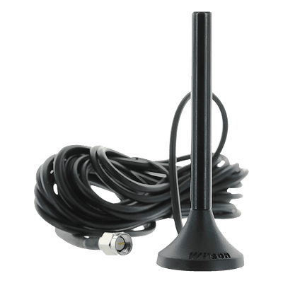 Antena Omnidireccional Magnética / Banda Dual 700-960 MHz y 1710-2270 MHz / Ganancia 3.1 dB / Cable RG174 3.81 m (12.5 ft) / Conector SMA Macho