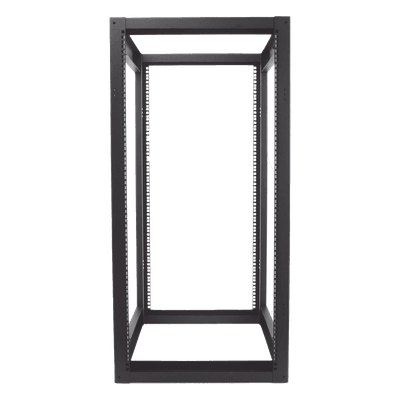 Rack 19" de 4 Postes / 24 Unidades / Profundidad Ajustable 610-940 mm / Capacidad 400 kg / Acero Calibre 16