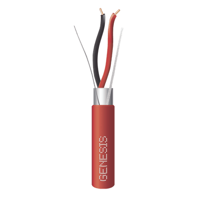 Cable de Alarma / 2x18 AWG / Blindado / FPLR Riser / 152 m (500 ft) / Rojo / -20°C a 75°C
