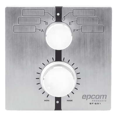 Control de Volumen Remoto / Selector de Fuente de Audio / Compatible Serie UC / Montaje en Pared