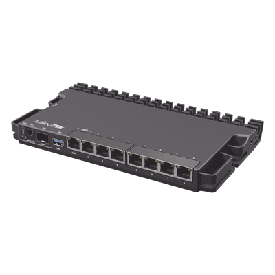 Router / CPU 4 Núcleos ARM 1.4 GHz / 9 Puertos / 7 Gigabit + 1 2.5G + 1 SFP+ 10G / Switch Marvell 10 Gbps / Refrigeración Pasiva / Triple Alimentación