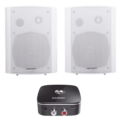 Sistema de Altavoces Amplificados / 2x20W RMS a 8Ω / Bluetooth / Woofer 5'' / Tweeter 1.5'' / Montaje en Pared / Respuesta 80 Hz-18 kHz