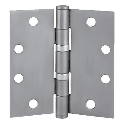 Kit de Bisagras con Baleros / Acero Calibre 0.134 / 4.5' x 4.5' / Cromo Satinado / Certificación UL / 3 Piezas