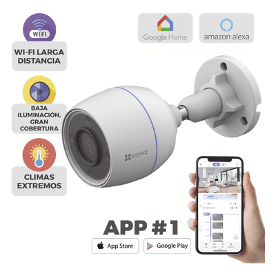 Cámara Bala IP / 2 Megapixel / Wi-Fi 2.4 GHz / Lente 4 mm 82° / IP67 / Micro SD 512 GB / Audio Integrado