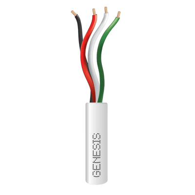 Cable para Alarma / 4 Conductores 22 AWG / Bobina 305 m (1000 ft) / Riser FT4 / Blanco