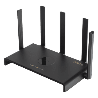 Router Wi-Fi 6 / Dual Band 2976 Mbps / 5 Antenas 5 dBi / 192 Usuarios Concurrentes / Dual WAN Gigabit / Mesh Integrado