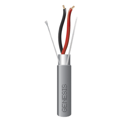 Cable para Alarma / 2x18 AWG / Blindado / Riser / 305 m (1000 ft) / Gris