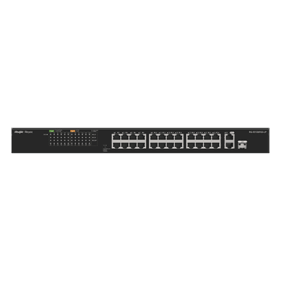 Switch PoE+ No Administrable / 24 Puertos 10/100 PoE+ / 2 Uplinks Gigabit / 1 SFP Combo / 180W / 8.8 Gbps / 1U