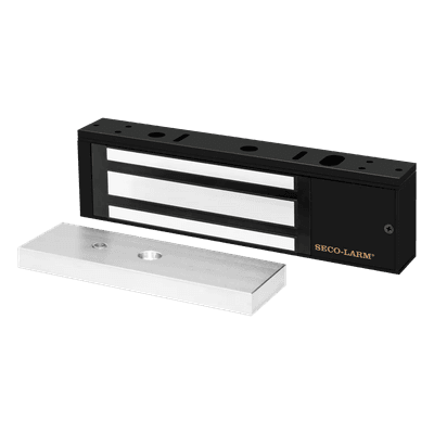 Chapa Magnética / 1200 lbs (545 kg) / Sensor de Adherencia y Posición / LED de Estado / 12/24 VDC Seleccionable / Aluminio Anodizado