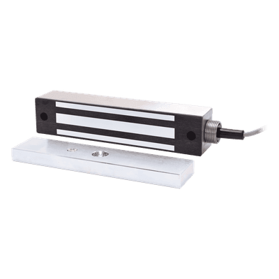 Chapa Magnética Electromagnética / 600 lb (272 kg) / IP65 / 12/24 VDC Seleccionable / Cable Acorazado 18" (457 mm) / Sin Magnetismo Residual