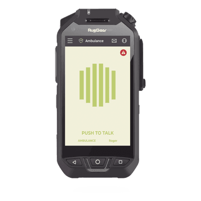 Smartphone MCPTT / Botón PTT y Selector de Canal / Altavoz 105 dB / IP68 y MIL-STD-810H / LTE Global / Batería 5000 mAh