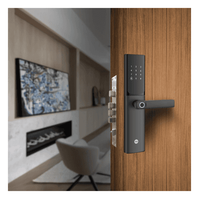 Cerradura Digital / Sensor de Huella con IA / 100 Huellas y 100 Códigos / IP54 / Bloqueo Automático / Modo Niños