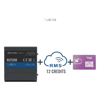 Router Industrial 4G LTE / Cat 4 150 Mbps / Wi-Fi 2.4 GHz / Operación -40°C a 75°C / Gestión RMS / Kit IoT con Datos Anuales