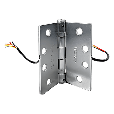 Bisagra Pasa Cables / 6 Conductores / 24V CC/CA 3A / Acero Inoxidable 4x4 pulgadas / 800,000 Ciclos / UL Incendios