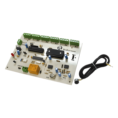 Tarjeta Radio Alert / 6 Zonas / Activación DTMF o Llave de Seguridad / Relevador 5A / Monitoreo Audio 1 Minuto