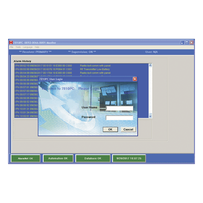 Software de Recepción de Alarmas / IP y Celular 3G/4G / Sin IP Fija ni DDNS / Hasta 9,998 Cuentas / Emulación Serial Ademco 685