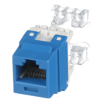 Jack Keystone RJ45 / Categoría 6 / Terminación 110 de Impacto / UTP 8P8C / 22-26 AWG / Azul