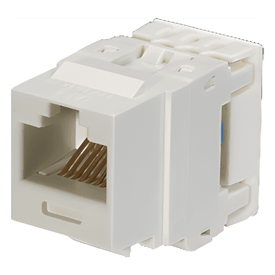 Conector Jack Keystone / Categoría 6 / Terminación 110 Impacto / RJ45 UTP / 250 MHz / Blanco