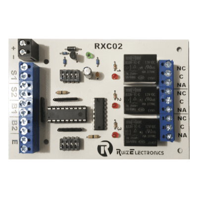 Controlador de Esclusa / 2 Puertas / 3 Relevadores / Temporizadores 0-30 s / 12 VCC / Entrada de Emergencia